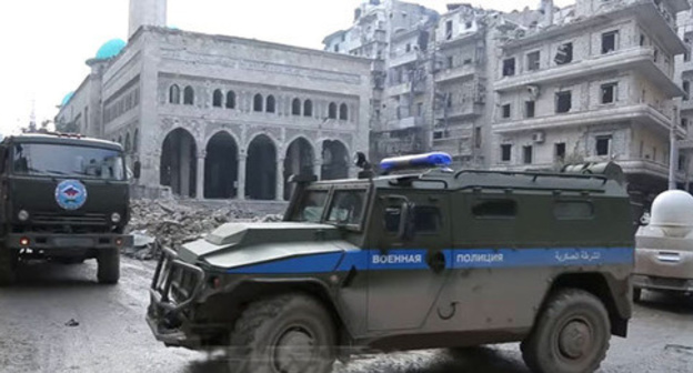 Russian military police in Aleppo. Syria. January 18, 2017. Photo: screenshot of a video by the user Anna News https://www.youtube.com/watch?v=0vxmYR6QQkI Russian military police in Aleppo. Syria. January 18, 2017. Photo: screenshot of a video by the user Anna News https://www.youtube.com/watch?v=0vxmYR6QQkI