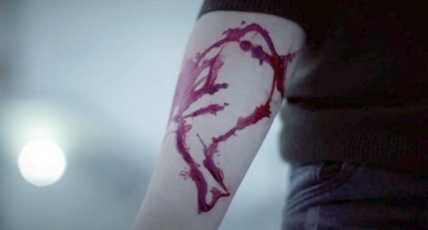 The drawing of a whale on a child's hand. Screenshot of a social advertising "Blue Whale", Youtube.com/watch?v=_tM4w3mo5iQ The drawing of a whale on a child's hand. Screenshot of a social advertising "Blue Whale", Youtube.com/watch?v=_tM4w3mo5iQ