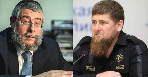 Pinchas Goldschmidt (left) and Ramzan Kadyrov. Collage prepared by the 'Caucasian Knot', http://chechen.er.ru, Conference of Rabbis of Europe. Pinchas Goldschmidt (left) and Ramzan Kadyrov. Collage prepared by the 'Caucasian Knot', http://chechen.er.ru, Conference of Rabbis of Europe.