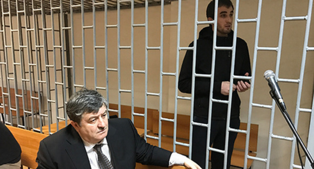 Zhalaudi Geriev and advocate Alaudi Musaev. Photo by Patimat Makhmudova for the 'Caucasian Knot'. Zhalaudi Geriev and advocate Alaudi Musaev. Photo by Patimat Makhmudova for the 'Caucasian Knot'.