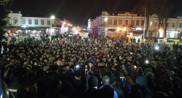 Protest against initiative to rename Ingushetia to Alania, Vladikavkaz, March 5, 2017. Photo by Alan Tskhurbaev for the 'Caucasian Knot'. Protest against initiative to rename Ingushetia to Alania, Vladikavkaz, March 5, 2017. Photo by Alan Tskhurbaev for the 'Caucasian Knot'.