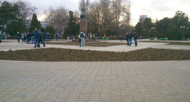 The place for a rally chosen by the activists in Makhachkala. Photo: Vk.com/dimon_mkala The place for a rally chosen by the activists in Makhachkala. Photo: Vk.com/dimon_mkala