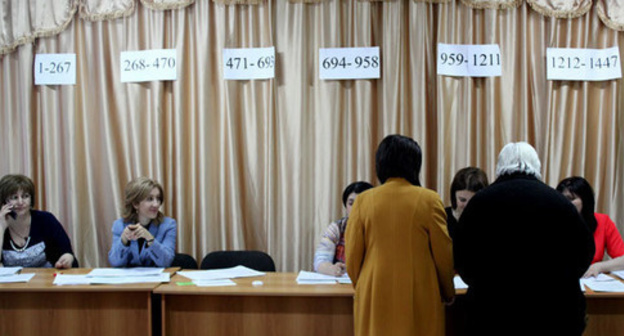 At polling station in Tskhinvali, April 9, 2017. Photo by Alan Tskhurbaev for the ‘Caucasian Knot’. 