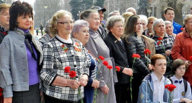 Rally dedicated to the international liberation day of prisoners of fascist concentration camps, Volgograd, April 11, 2017. Photo by Tatiana Filimova for the 'Caucasian Knot'. Rally dedicated to the international liberation day of prisoners of fascist concentration camps, Volgograd, April 11, 2017. Photo by Tatiana Filimova for the 'Caucasian Knot'.