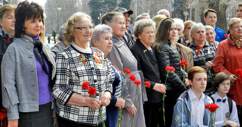 Rally dedicated to the international liberation day of prisoners of fascist concentration camps, Volgograd, April 11, 2017. Photo by Tatiana Filimova for the 'Caucasian Knot'. Rally dedicated to the international liberation day of prisoners of fascist concentration camps, Volgograd, April 11, 2017. Photo by Tatiana Filimova for the 'Caucasian Knot'.