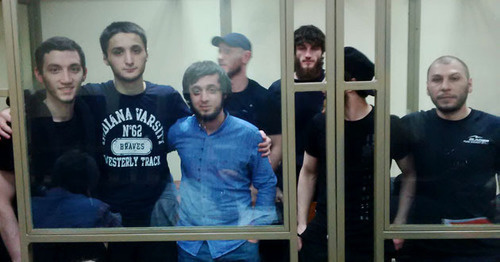 Defendants in Caliphate case. Photo is provided by Ramzan Uzuyev. Defendants in Caliphate case. Photo is provided by Ramzan Uzuyev.
