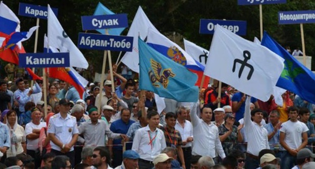 The All-Russian Nogai People's Congress. The aul (village) of Terekli-Mekteb of the Nogai District of Dagestan, June 14, 2017. Photo courtesy of the Congress organizing committee The All-Russian Nogai People's Congress. The aul (village) of Terekli-Mekteb of the Nogai District of Dagestan, June 14, 2017. Photo courtesy of the Congress organizing committee