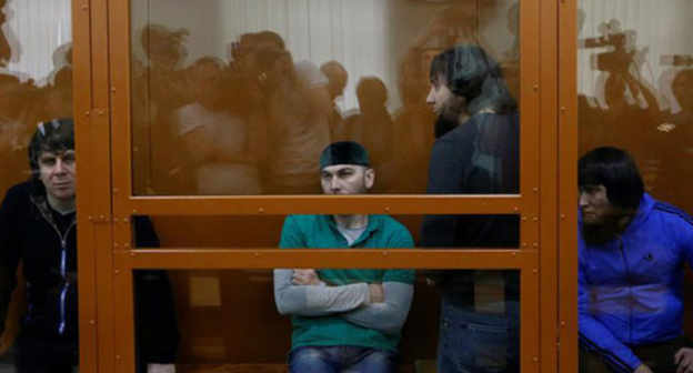 Tamerlan Eskerkhanov, Shagid Gubashev, Zaur Dadaev and Anzor Gubashev in the courtroom. Moscow, June 27, 2017. Photo: REUTERS/Sergei Karpukhin Tamerlan Eskerkhanov, Shagid Gubashev, Zaur Dadaev and Anzor Gubashev in the courtroom. Moscow, June 27, 2017. Photo: REUTERS/Sergei Karpukhin