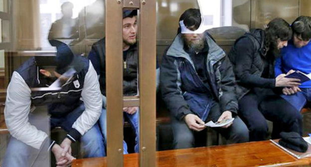 The defendants in the case of Boris Nemtsov's murder in the courtroom. Photo: REUTERS/Maxim Zmeyev The defendants in the case of Boris Nemtsov's murder in the courtroom. Photo: REUTERS/Maxim Zmeyev