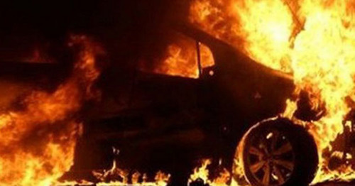 A burnt car. Photo http://riaderbent.ru/ A burnt car. Photo http://riaderbent.ru/