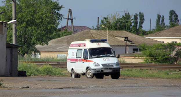 An ambulance car. Photo by Magomed Magomedov for "Caucasian Knot" An ambulance car. Photo by Magomed Magomedov for "Caucasian Knot"