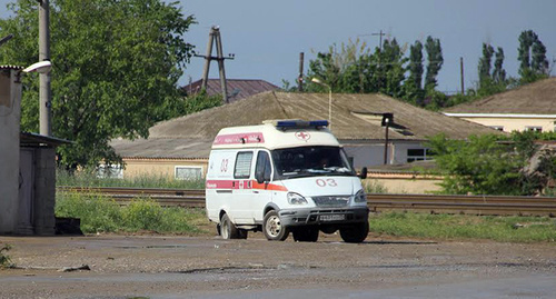An ambulance car. Photo by Magomed Magomedov for "Caucasian Knot" An ambulance car. Photo by Magomed Magomedov for "Caucasian Knot"