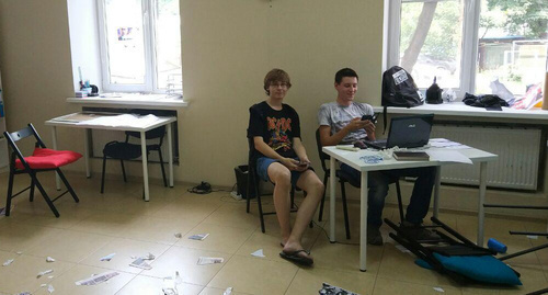 Alexei Navalny's office in Krasnodar after attack. Photo: https://vk.com/teamnavalny_krd Alexei Navalny's office in Krasnodar after attack. Photo: https://vk.com/teamnavalny_krd