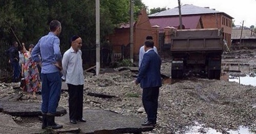 Destroyed road in Ekazhevo. Photo: Ingushavtodor Destroyed road in Ekazhevo. Photo: Ingushavtodor