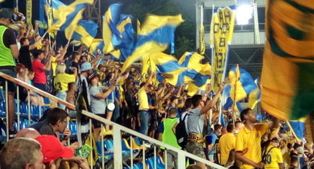 Football fans at the match of the "Akhmat" Club with the "Rostov" FC. Rostov-on-Don, July 23, 2017. Photo by Valery Lyugaev for "Caucasian Knot" Football fans at the match of the "Akhmat" Club with the "Rostov" FC. Rostov-on-Don, July 23, 2017. Photo by Valery Lyugaev for "Caucasian Knot"