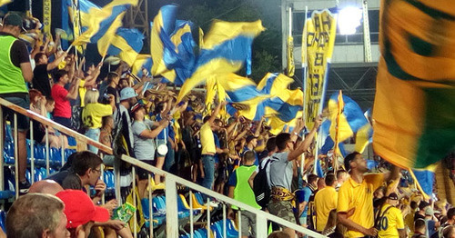 Football fans at the match of the "Akhmat" Club with the "Rostov" FC. Rostov-on-Don, July 23, 2017. Photo by Valery Lyugaev for "Caucasian Knot" Football fans at the match of the "Akhmat" Club with the "Rostov" FC. Rostov-on-Don, July 23, 2017. Photo by Valery Lyugaev for "Caucasian Knot"