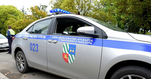 A police car. Abkhazia. Photo: Sputnik/Tomas Tkhaytsuk A police car. Abkhazia. Photo: Sputnik/Tomas Tkhaytsuk