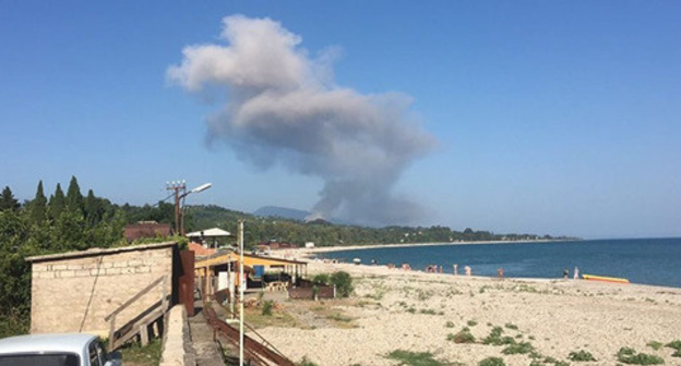 Explosion at ammunition depot in Abkhazia, August 2, 2017. Photo: Sputnik / Rustam Chochua Explosion at ammunition depot in Abkhazia, August 2, 2017. Photo: Sputnik / Rustam Chochua