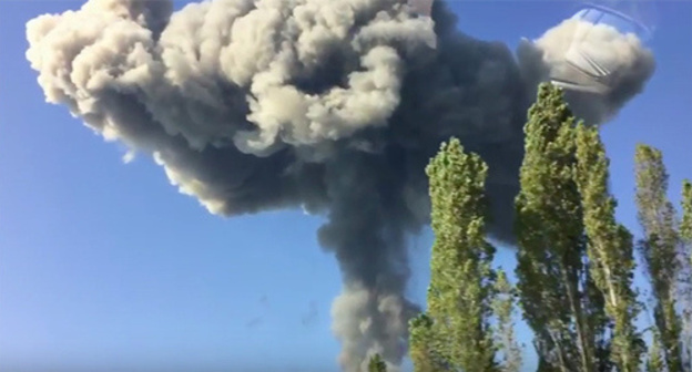 Explosion at ammunition depot in Abkhazia, August 2, 2017. Still picture of video posted by VladVlogs https://www.youtube.com/watch?v=gBF83XsFyGw Explosion at ammunition depot in Abkhazia, August 2, 2017. Still picture of video posted by VladVlogs https://www.youtube.com/watch?v=gBF83XsFyGw