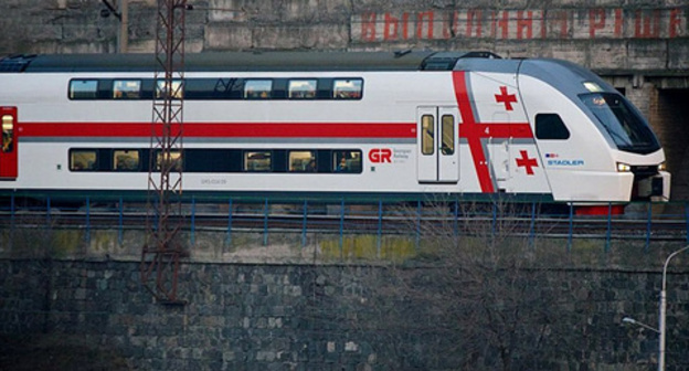 Georgian Railways train. Photo: © Sputnik / Alexander Imedashvili Georgian Railways train. Photo: © Sputnik / Alexander Imedashvili