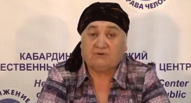 Sonya Cherkesova, Aslan Cherkesov’s mother. Photo: screenshot of the "Video appeal of Aslan Cherkesov's mother to the Russian President", https://ok.ru/video/39744508260 Sonya Cherkesova, Aslan Cherkesov’s mother. Photo: screenshot of the "Video appeal of Aslan Cherkesov's mother to the Russian President", https://ok.ru/video/39744508260