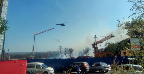 Fighting fire in Rostov-on-Don. August 21, 2017. Photo by Konstantin Volgin for "Caucasian Knot" Fighting fire in Rostov-on-Don. August 21, 2017. Photo by Konstantin Volgin for "Caucasian Knot"