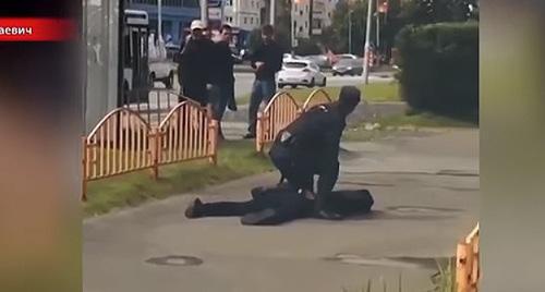 At the site of terror act in Surgut. Screenshot of video: https://www.youtube.com/watch?v=kxrd-NF9rfE At the site of terror act in Surgut. Screenshot of video: https://www.youtube.com/watch?v=kxrd-NF9rfE