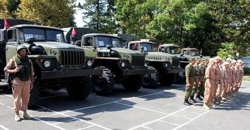 Russia has delivered military equipment to the Armed Forces of Abkhazia. September 21, 2017. Photo http://www.apsnypress.info/news/rossiya-peredala-vooruzhennym-silam-abkhazii-voennoe-imushchestvo-/ Russia has delivered military equipment to the Armed Forces of Abkhazia. September 21, 2017. Photo http://www.apsnypress.info/news/rossiya-peredala-vooruzhennym-silam-abkhazii-voennoe-imushchestvo-/
