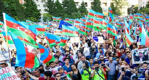 Rally of opposition in Baku, September 23, 2017. Photo Aziz Karimov for the Caucasian Knot. Rally of opposition in Baku, September 23, 2017. Photo Aziz Karimov for the Caucasian Knot.