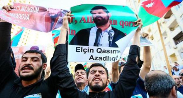 Rally under the slogan: "Stop Corruption, Freedom for Political Prisoners!" was held at the stadium in the Yasamal District of Baku on September 23. Still picture of the Caucasian Knot video. Rally under the slogan: "Stop Corruption, Freedom for Political Prisoners!" was held at the stadium in the Yasamal District of Baku on September 23. Still picture of the Caucasian Knot video.