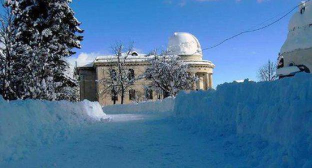 Abastumani Astrophysical Observatory. Photo https://sputnik-georgia.ru/incidents/20171017/237778524/Snegopad-v-Gruzii-turist-iz-Germanii-zastrjal-v-gorah.html Abastumani Astrophysical Observatory. Photo https://sputnik-georgia.ru/incidents/20171017/237778524/Snegopad-v-Gruzii-turist-iz-Germanii-zastrjal-v-gorah.html