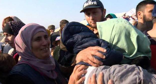 Women and children return from Syria to Chechnya, Grozny, October 21, 2017. Still picture of video posted by user Russia 24: https://www.youtube.com/watch?v=Au-M3DuD-9I Women and children return from Syria to Chechnya, Grozny, October 21, 2017. Still picture of video posted by user Russia 24: https://www.youtube.com/watch?v=Au-M3DuD-9I