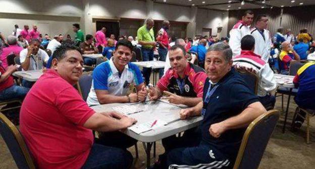 Abkhazian national team at the World Domino Championship. Photo courtesy of the Abkhazian domino national team http://sputnik-abkhazia.ru/Abkhazia/20171029/1022268351/abxaziya-v-pervoj-desyatke-zavershilsya-chempionat-mira-po-domino.html Abkhazian national team at the World Domino Championship. Photo courtesy of the Abkhazian domino national team http://sputnik-abkhazia.ru/Abkhazia/20171029/1022268351/abxaziya-v-pervoj-desyatke-zavershilsya-chempionat-mira-po-domino.html