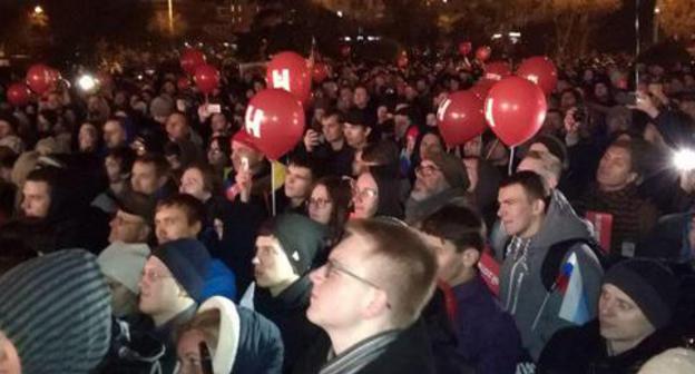 Rally organized by supporters of the opposition leader Alexei Navalny in Volgograd, November 9, 2017. Photo by Tatiana Filimonova for the Caucasian Knot. Rally organized by supporters of the opposition leader Alexei Navalny in Volgograd, November 9, 2017. Photo by Tatiana Filimonova for the Caucasian Knot.
