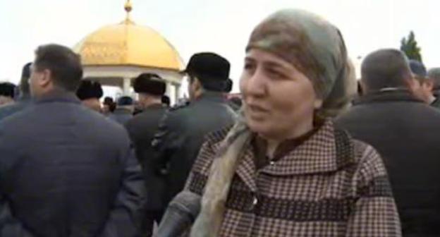 Khulimat Torshkhoeva, Isa Gambotov's wife. Photo: screenshot of the video on YouTube Khulimat Torshkhoeva, Isa Gambotov's wife. Photo: screenshot of the video on YouTube