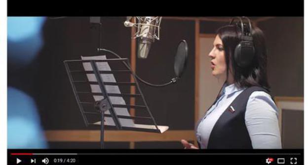 Screenshot of the video with a song performed by Anna Kuvychko and pupils of the cadet classes in Volgograd Screenshot of the video with a song performed by Anna Kuvychko and pupils of the cadet classes in Volgograd