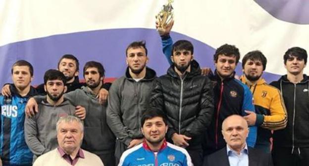 The Dagestani team at the Russian Cup in freestyle. Photo by the press service of the Wrestling Federation of Russia http://wrestdag.ru/news/ru/news/sbornaja_dagestana_obladatel_kubka_rossii/ The Dagestani team at the Russian Cup in freestyle. Photo by the press service of the Wrestling Federation of Russia http://wrestdag.ru/news/ru/news/sbornaja_dagestana_obladatel_kubka_rossii/