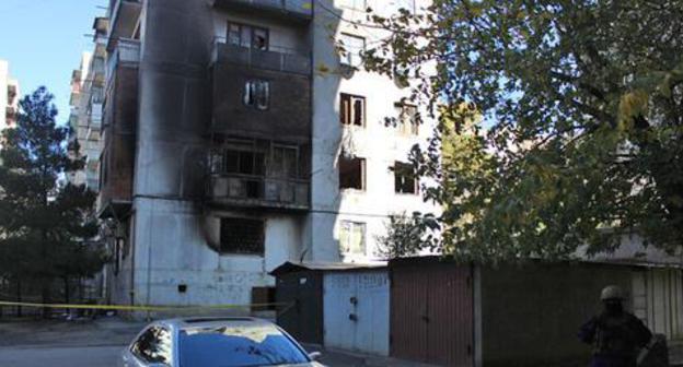 Territory near the house where the alleged militants were locked up. Tbilisi, November 30, 2017. Photo by Inna Kukudjanova for the "Caucasian Knot" Territory near the house where the alleged militants were locked up. Tbilisi, November 30, 2017. Photo by Inna Kukudjanova for the "Caucasian Knot"