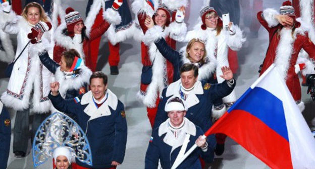 Opening ceremony of Sochi Olympic Games, February 7, 2014. Photo by press service of Russian government, http://government.ru Opening ceremony of Sochi Olympic Games, February 7, 2014. Photo by press service of Russian government, http://government.ru