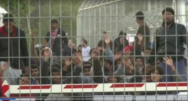 A deportation camp in Turkey. Photo: screenshot of the video of the Channel One A deportation camp in Turkey. Photo: screenshot of the video of the Channel One