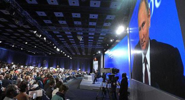 Big annual press conference of Vladimir Putin. December 17, 2017. Photo by the press service of the Russian President http://kremlin.ru Big annual press conference of Vladimir Putin. December 17, 2017. Photo by the press service of the Russian President http://kremlin.ru