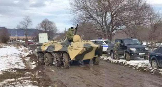 Special operation in the Cossack village of Zelenchukskaya, December 18, 2017. Photo: press service of the National Antiterrorist Committee. Photo: http://nac.gov.ru/ Special operation in the Cossack village of Zelenchukskaya, December 18, 2017. Photo: press service of the National Antiterrorist Committee. Photo: http://nac.gov.ru/