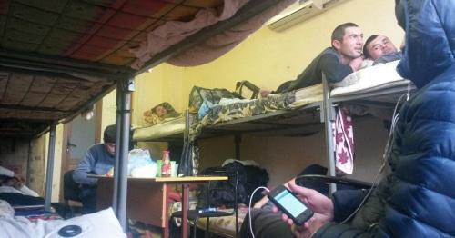 Room where migrants in Sochi are being kept. Photo by Alexander Alexeyenko for the Caucasian Knot. Room where migrants in Sochi are being kept. Photo by Alexander Alexeyenko for the Caucasian Knot.