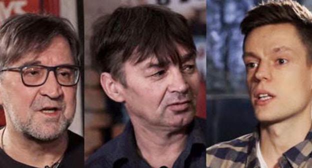 Yuri Shevchuk, Oleg Sitnikov, Yuri Dud. Photo: collage by the "Caucasian Knot" Yuri Shevchuk, Oleg Sitnikov, Yuri Dud. Photo: collage by the "Caucasian Knot"