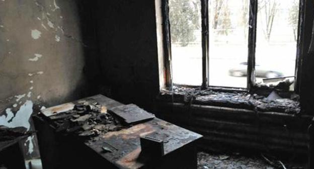 Aftermath of the attack on Ingush office of the Human Rights Centre (HRC) "Memorial". Photo is provided by press service of HRC "Memorial" Aftermath of the attack on Ingush office of the Human Rights Centre (HRC) "Memorial". Photo is provided by press service of HRC "Memorial"