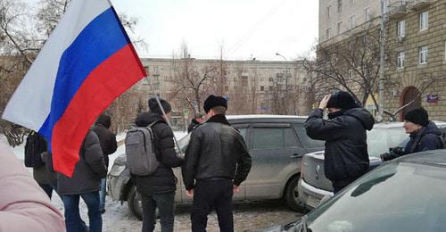 Unsanctioned march in support of All-Russian "Voters' Strike", Volgograd, January 28, 2018. Photo by Tatiana Filimonova for the Caucasian Knot. Unsanctioned march in support of All-Russian "Voters' Strike", Volgograd, January 28, 2018. Photo by Tatiana Filimonova for the Caucasian Knot.