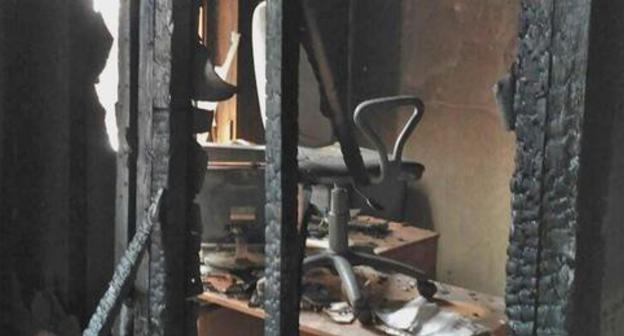 Arson of "Memorial" office in Nazran, January 18, 2018. Photo: "Memorial" press service Arson of "Memorial" office in Nazran, January 18, 2018. Photo: "Memorial" press service