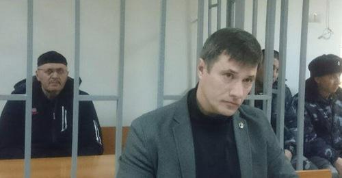 Oyub Titiev (left) and his advocate Petr Zaikin. Photo: "Memorial" press service Oyub Titiev (left) and his advocate Petr Zaikin. Photo: "Memorial" press service