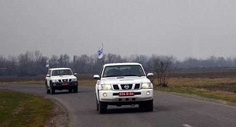 A car of the OSCE mission in the Karabakh conflict zone. Photo by the press service of the Azerbaijani Ministry of Defence https://mod.gov.az/ru/news/monitoring-zavershilsya-bez-incidentov-21727.html A car of the OSCE mission in the Karabakh conflict zone. Photo by the press service of the Azerbaijani Ministry of Defence https://mod.gov.az/ru/news/monitoring-zavershilsya-bez-incidentov-21727.html