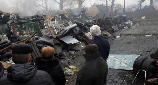 Barricades in the center of Kiev. March 2014. Photo: REUTERS/Kevin Lamarque Barricades in the center of Kiev. March 2014. Photo: REUTERS/Kevin Lamarque